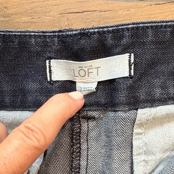 LOFT Dark Blue Jean Shorts - Picture 2 of 5